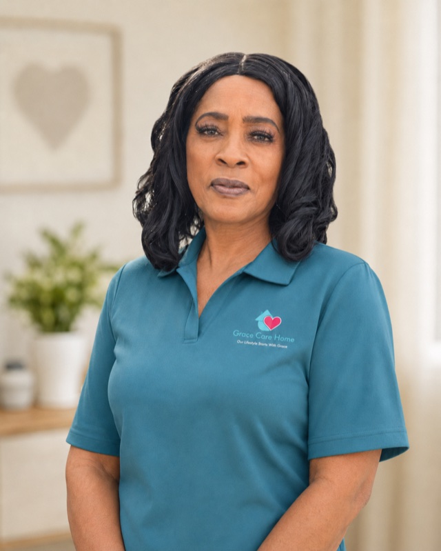 Litha Antoine, owner and caregiver at Grace Touch Home Care in Palm Coast, Florida